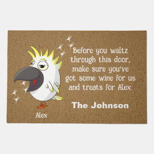 cockatoo parrot doormat