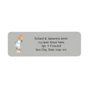 Cockatoo Parrot Personalize Return Address Labels