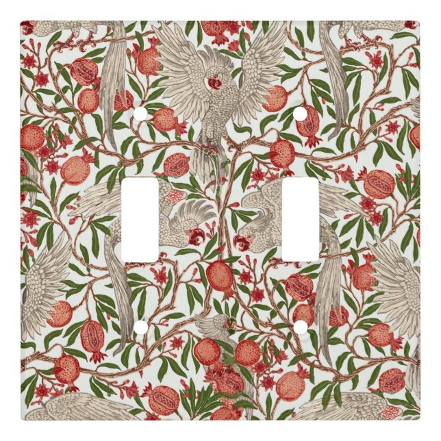 Cockatoo & Pomegranate by Walter Crane Art Nouveau Light Switch Cover (Front)