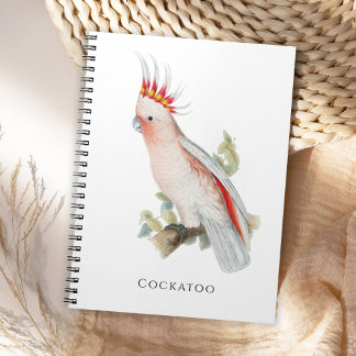 Cockatoo Vintage Bird Parrot Art Notebook
