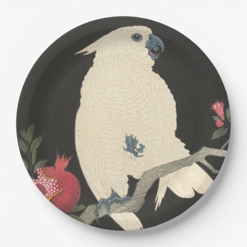 Cockatoo Vintage Japanese Fine Art Paper Plates