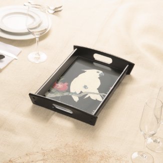 Cockatoo - Vintage Japanese Fine Art Serving Tray