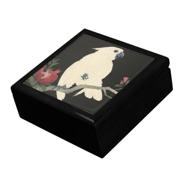 Cockatoo Vintage Japanese Fine Art Tile Gift Box (Side)