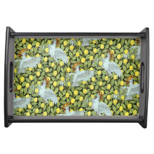 Cockatoo with Lemons Print Serving Tray