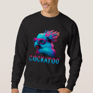 Cockatoo with Sunglasses 80s style for a Cockatoo  Sweatshirt