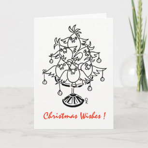 Cockatoos - Christmas Wishes Holiday Card