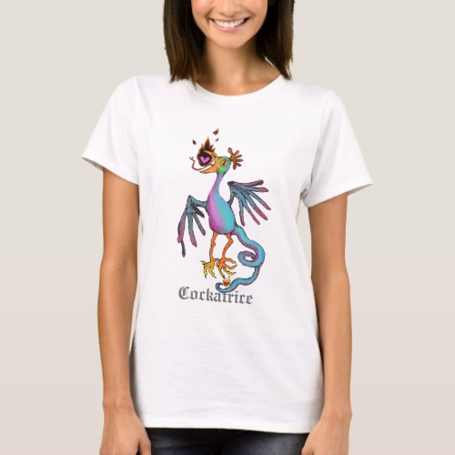 Cockatrice Pastel Medieval Beast Logo T_Shirt