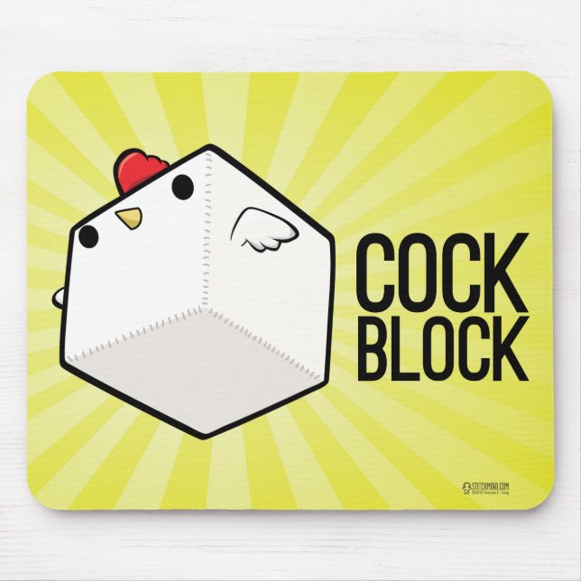 Cockblock Mouspad Mouse Pad (Front)
