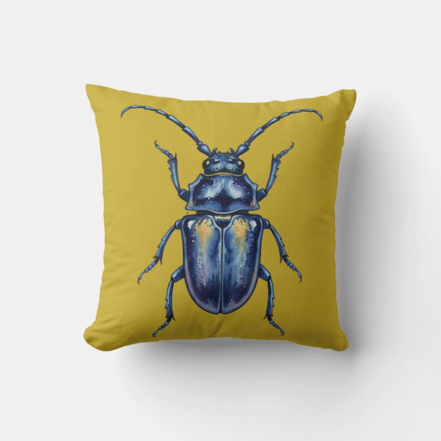 Cockchafer Throw Pillow (Front)