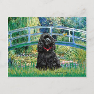 Cocker (black) - Bridge Postcard