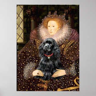 Cocker (black) - Queen Poster