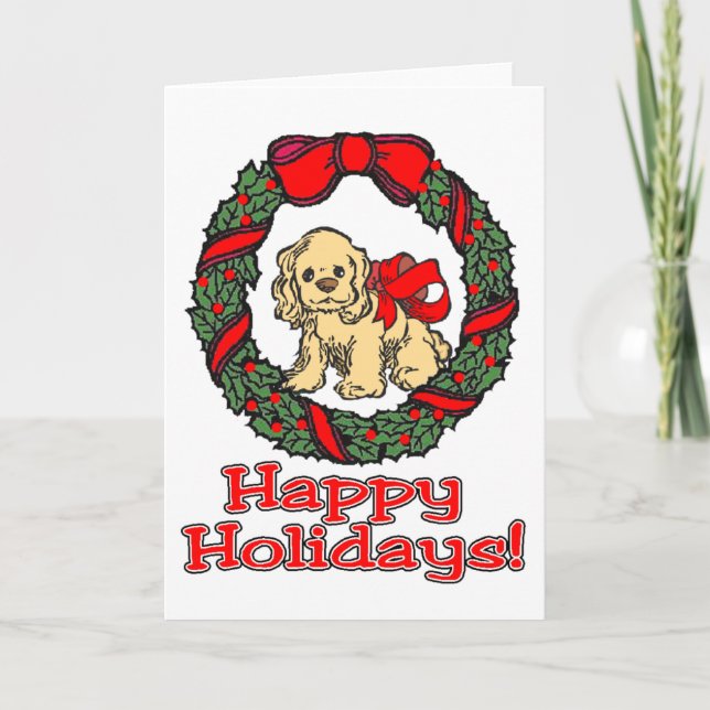 cocker christmas holiday card (Front)