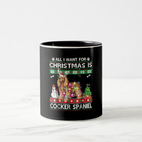 Cocker Gift Christmas Is Cocker Spaniel Nice Gift Two_Tone Coffee Mug