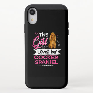 Cocker Gift | This Girl Loves Her Cocker Spaniel iPhone XR Slider Case