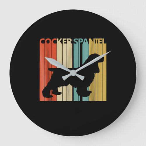 Cocker  Gift Vintage For Cocker Spaniel Lover Large Clock