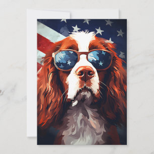 Cocker Spaniel 4th of July Independence day Holiday Card