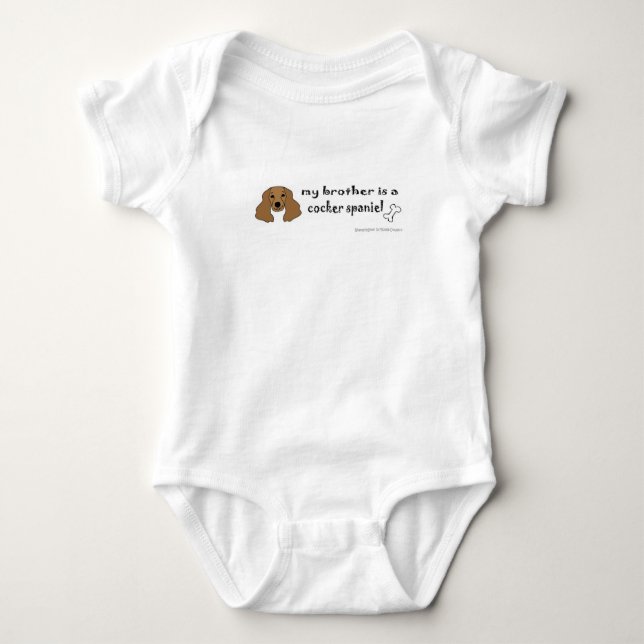 cocker spaniel baby bodysuit (Front)