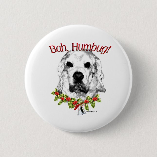 Cocker Spaniel Bah Humbug - Button (Front)