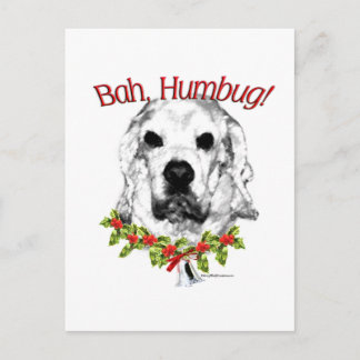 Cocker Spaniel Bah Humbug Postcard