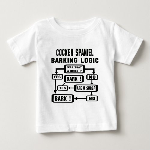 Cocker Spaniel Barking Logic  Baby T_Shirt