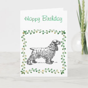 Cocker Spaniel Birthday Card