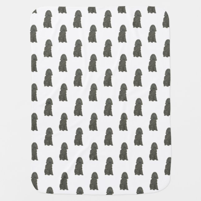Cocker Spaniel (Black) Baby Blanket (Front)