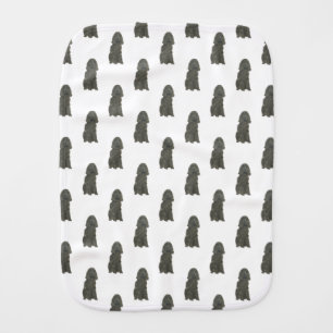 Cocker Spaniel (Black) Baby Burp Cloth