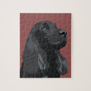 Cocker Spaniel - Black - Basic Breed Templates Jigsaw Puzzle