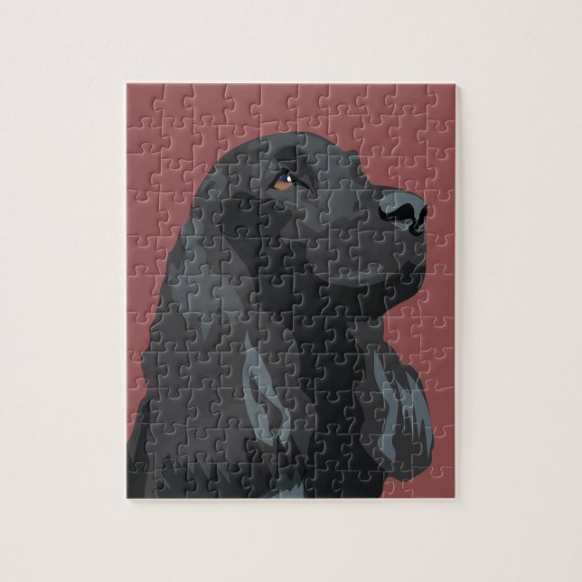 Cocker Spaniel - Black - Basic Breed Templates Jigsaw Puzzle (Vertical)