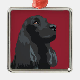 Cocker Spaniel - Black - Basic Breed Templates Metal Ornament