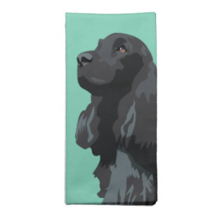 Cocker Spaniel - Black - Basic Breed Templates Napkin