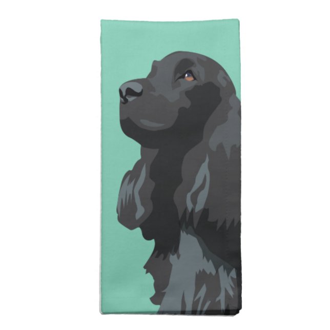 Cocker Spaniel - Black - Basic Breed Templates Napkin (Folded)