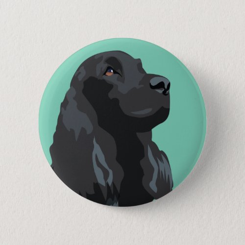 Cocker Spaniel _ Black _ Basic Breed Templates Pinback Button