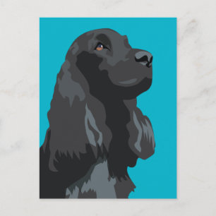 Cocker Spaniel - Black - Basic Breed Templates Postcard