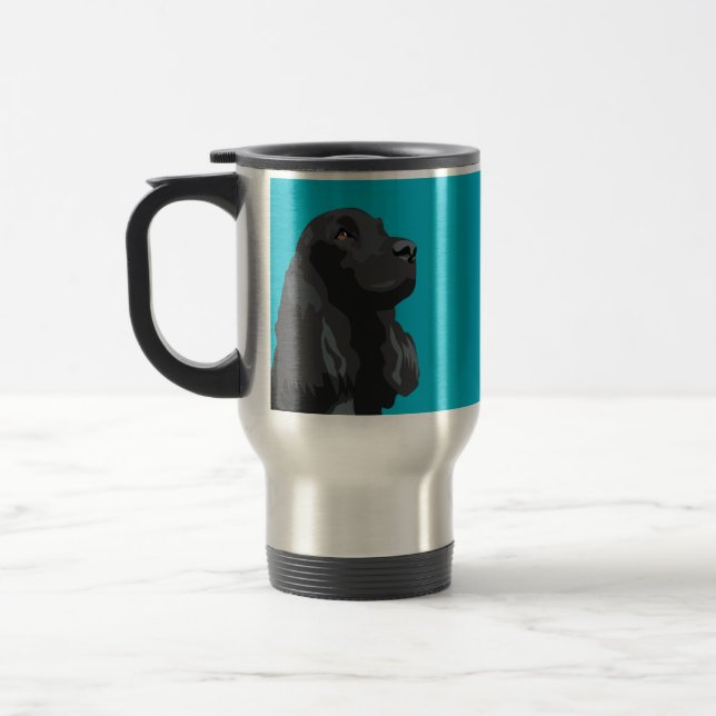 Cocker Spaniel - Black - Basic Breed Templates Travel Mug (Left)