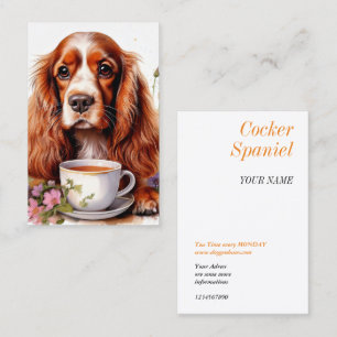 Cocker Spaniel black white Business Card