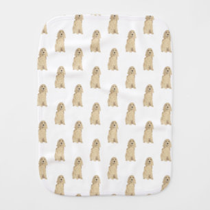 Cocker Spaniel (Blonde Tan Golden) Baby Burp Cloth