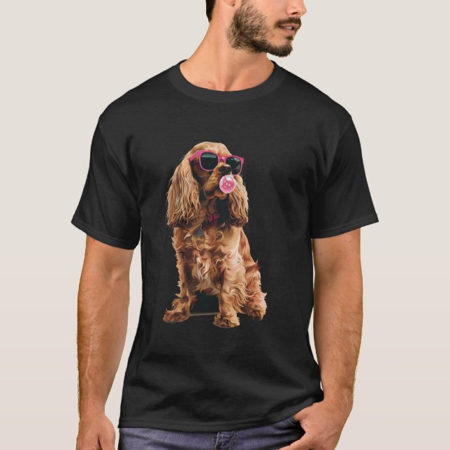 Cocker Spaniel Bubble Gum T-Shirt (Front)