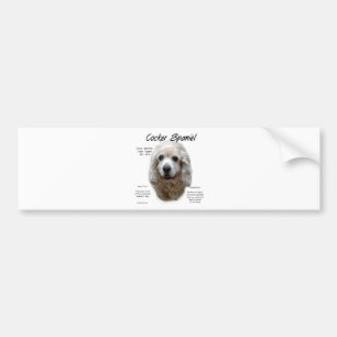 Cocker Spaniel (buff) History Design Bumper Sticker