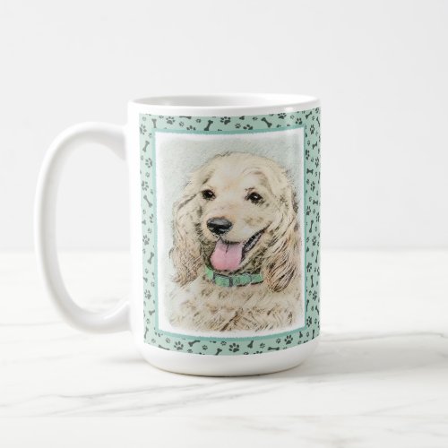 Cocker Spaniel Buff Painting _ Original Dog Art Coffee Mug