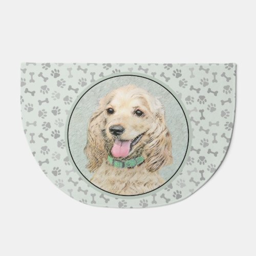 Cocker Spaniel Buff Painting _ Original Dog Art Doormat