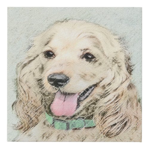 Cocker Spaniel Buff Painting _ Original Dog Art Faux Canvas Print