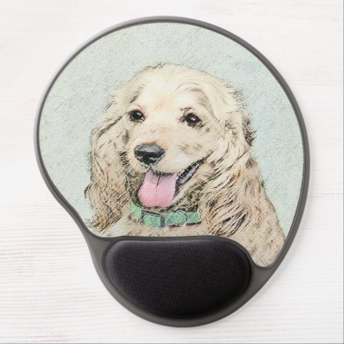 Cocker Spaniel Buff Painting _ Original Dog Art Gel Mouse Pad