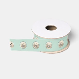 Cocker Spaniel Buff Painting - Original Dog Art Grosgrain Ribbon