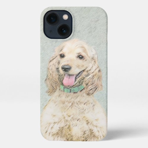 Cocker Spaniel Buff Painting _ Original Dog Art iPhone 13 Case