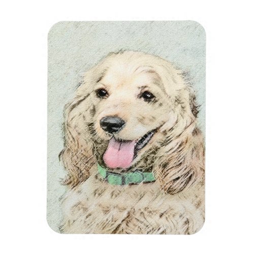 Cocker Spaniel Buff Painting _ Original Dog Art Magnet