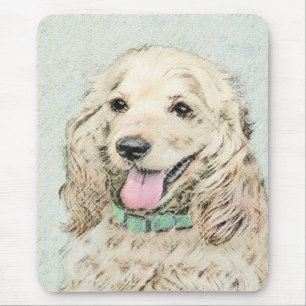 Cocker Spaniel Buff Painting - Original Dog Art Mouse Pad