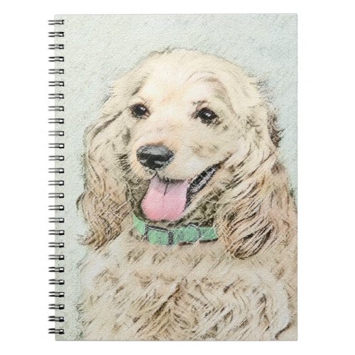 Cocker Spaniel Buff Painting _ Original Dog Art Notebook
