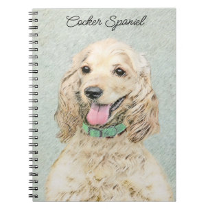 Cocker Spaniel Buff Painting - Original Dog Art Notebook