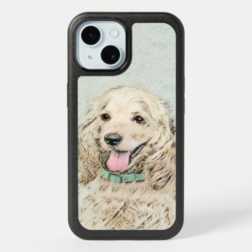 Cocker Spaniel Buff Painting _ Original Dog Art Ot iPhone 15 Case